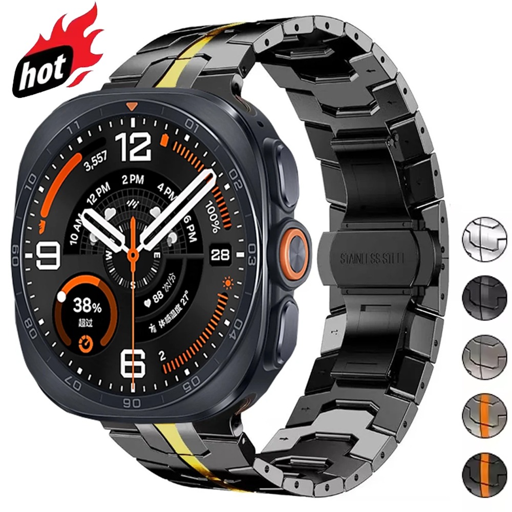 Luxury Watch Galaxy - Bracelet en acier inoxydable pour Samsung