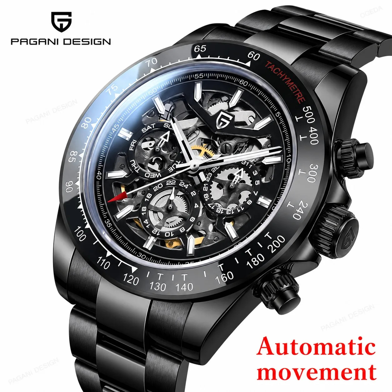 Tourbillon Movement Watch - Montre automatique pour homme PAGANI DESIGN,