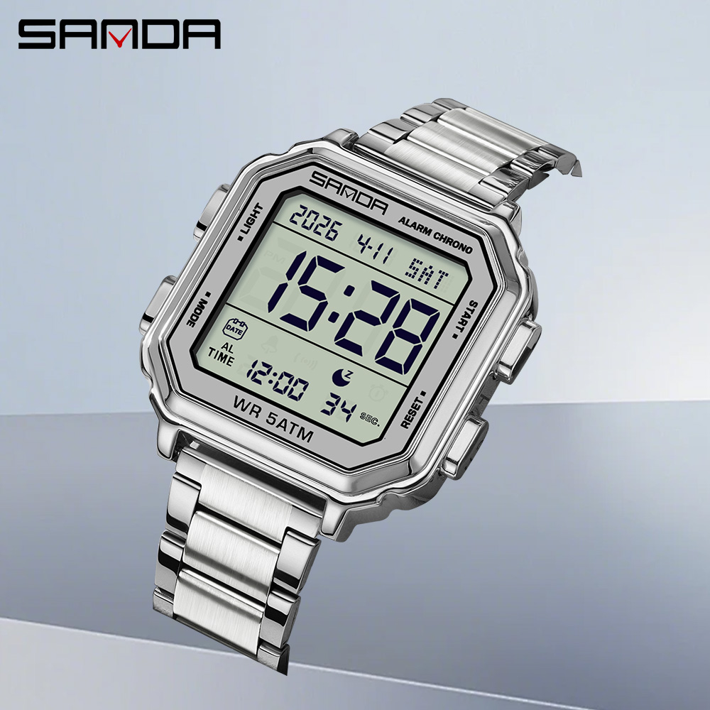 Luxury Watch Tier - Montre électronique pour homme SANDA 6379