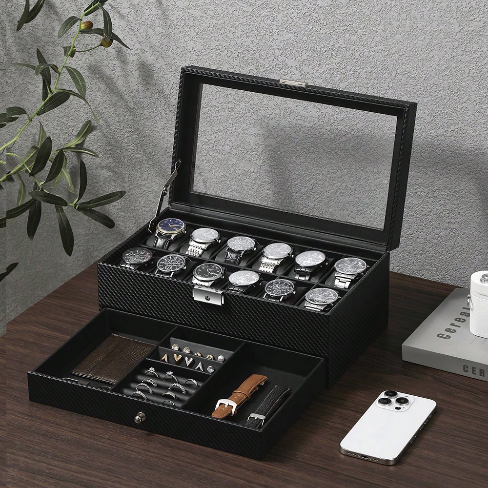Luxury Watch Tier - Boîte à montres en cuir à