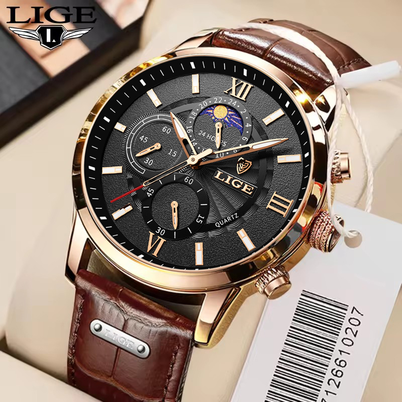 Luxury Watch Holder For Men - Montres pour hommes LIGE Top marque