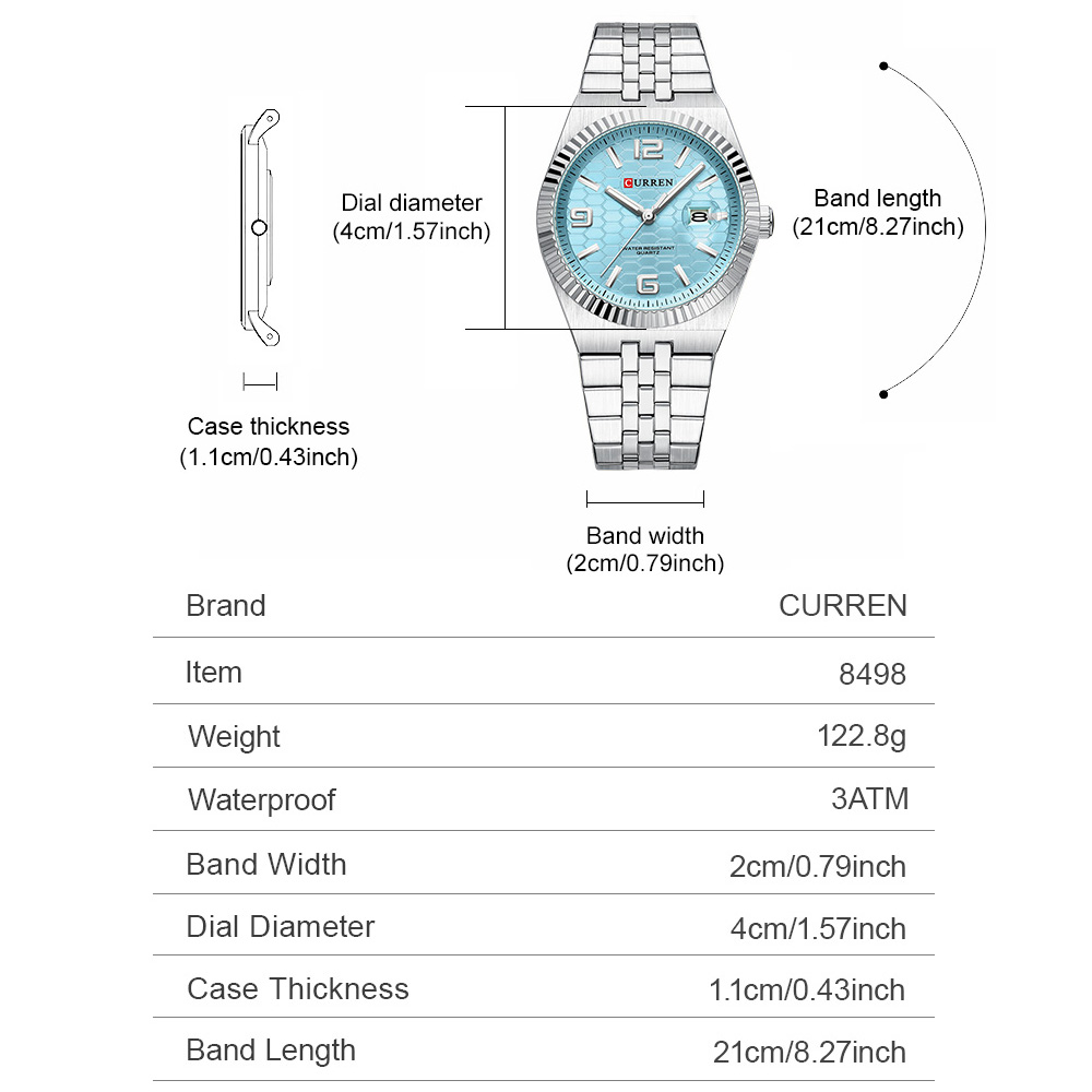 CURREN montre à quartz élégant - Luxury Watch Apple avis et prix