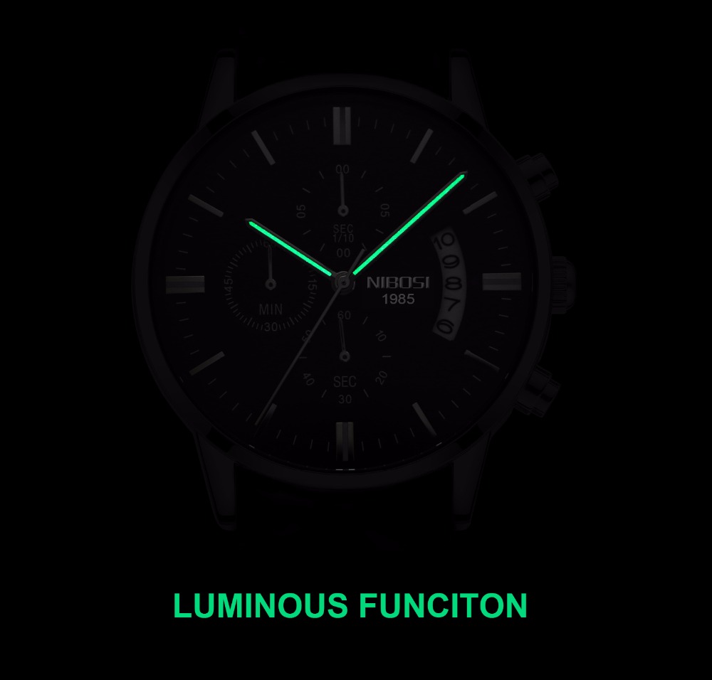 NIBOSI acier inoxydable montre - Luxury Watch Mockup avis et prix