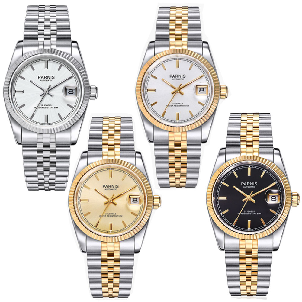 Parnis – montre automatique po - Luxury Watch Gold And Black avis et prix