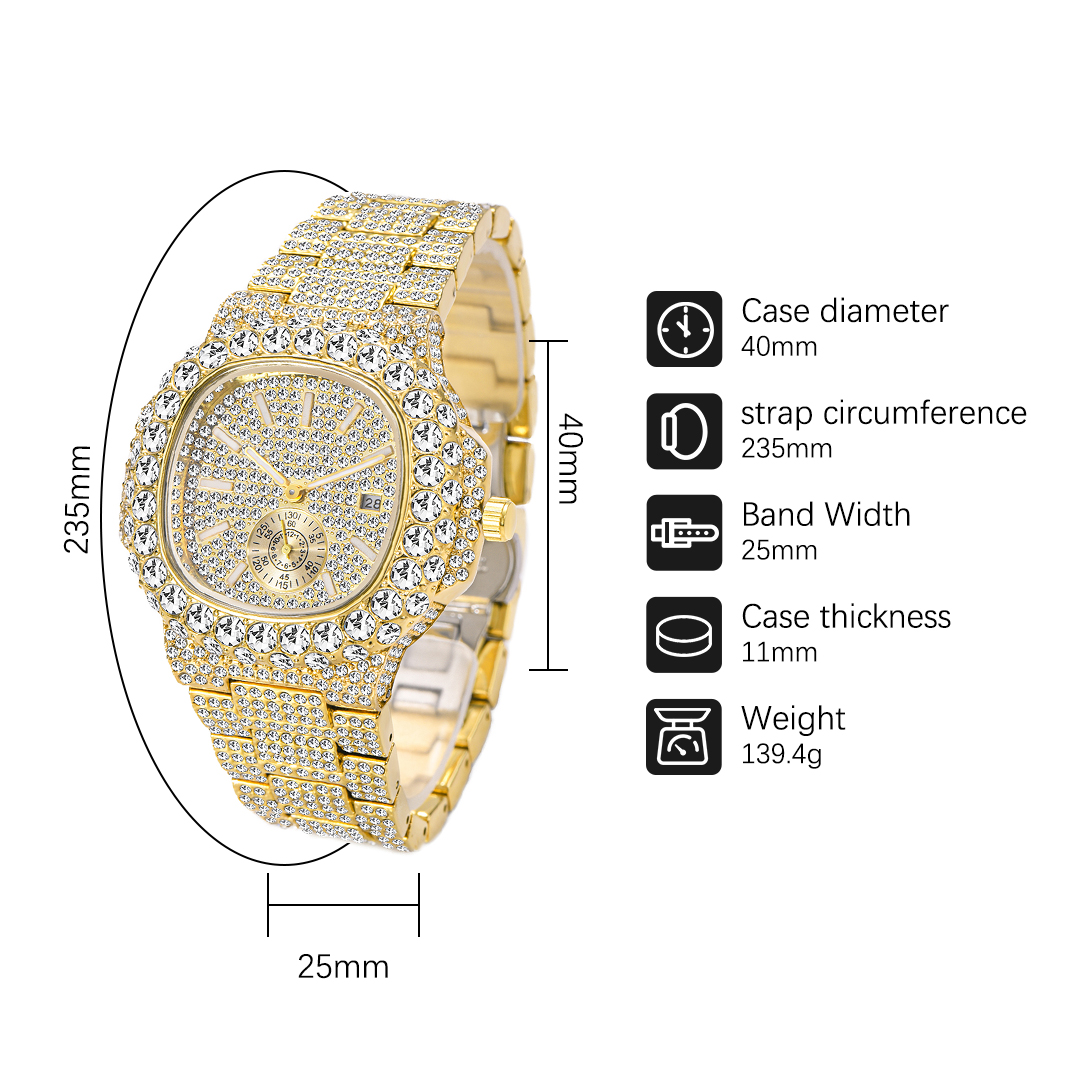Hip Hop marque MISSFOX mode gl - Luxury Watch Iceberg avis et prix