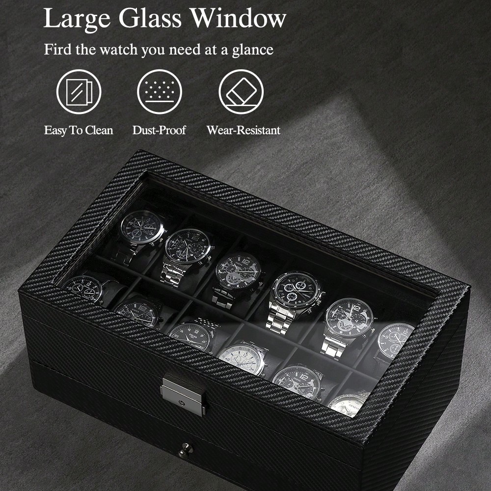Boîte à montres en cuir à 12 c - Luxury Watch Tier avis et prix