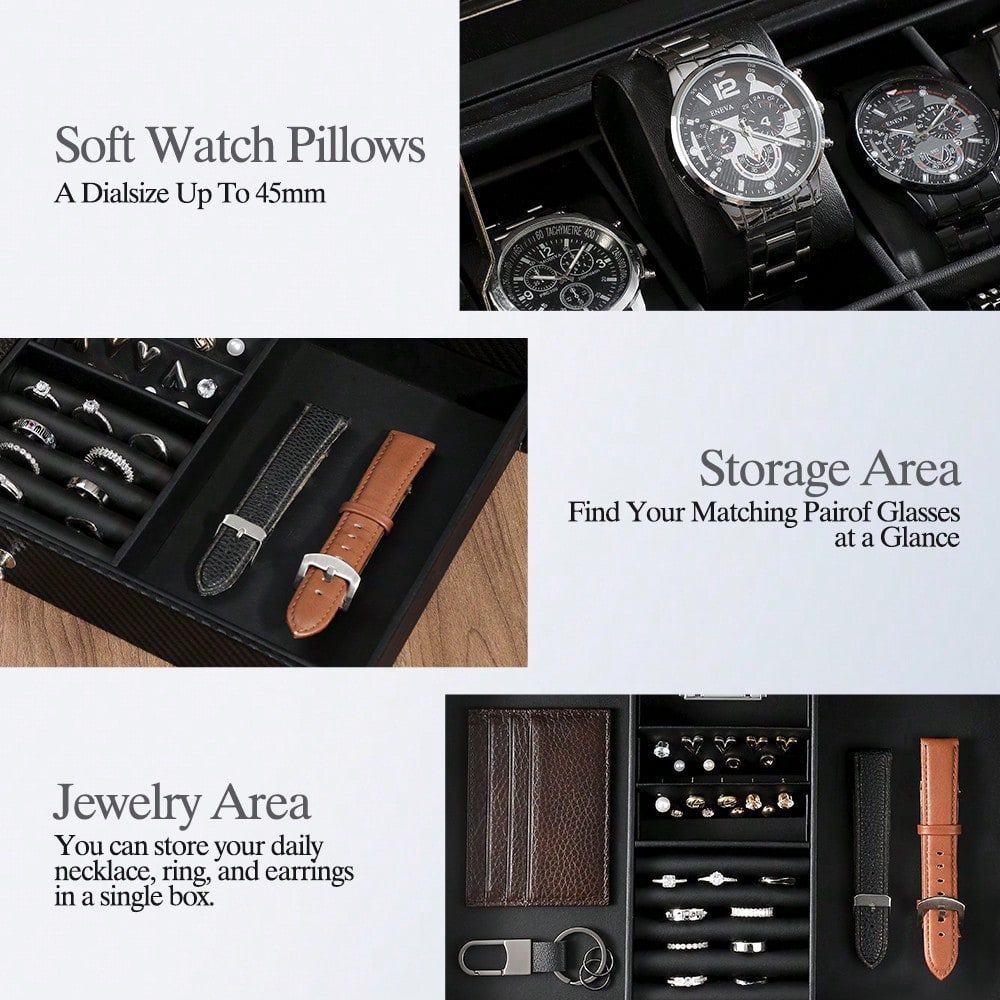 Boîte à montres en cuir à 12 c - Luxury Watch Tier avis et prix