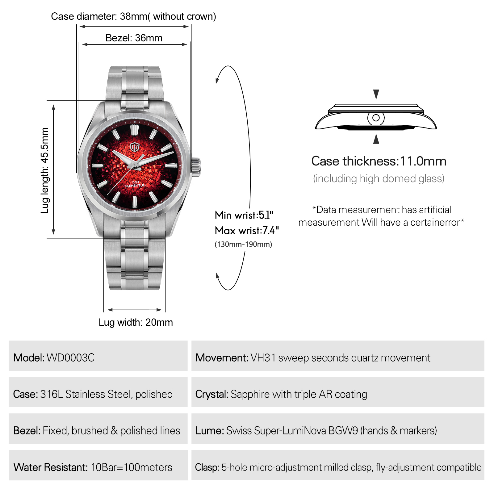 Watchdives – montre à Quartz p - Luxury Watch Iceberg avis et prix