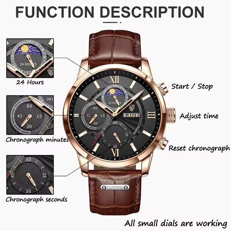Montres pour hommes LIGE Top m - Luxury Watch Holder For Men avis et prix